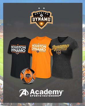 Houston Dynamo partnership campaign — Academy Sports + Outdoors digital marketing design by Melissa Cadavid