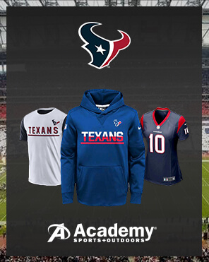 Houston Texans digital marketing campaign — Academy Sports + Outdoors collaboration led by Melissa Cadavid