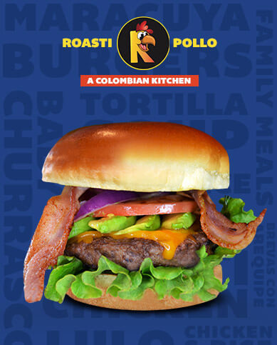 Roasti Pollo restaurant branding, social media marketing, photography, and print design by Melissa Cadavid
