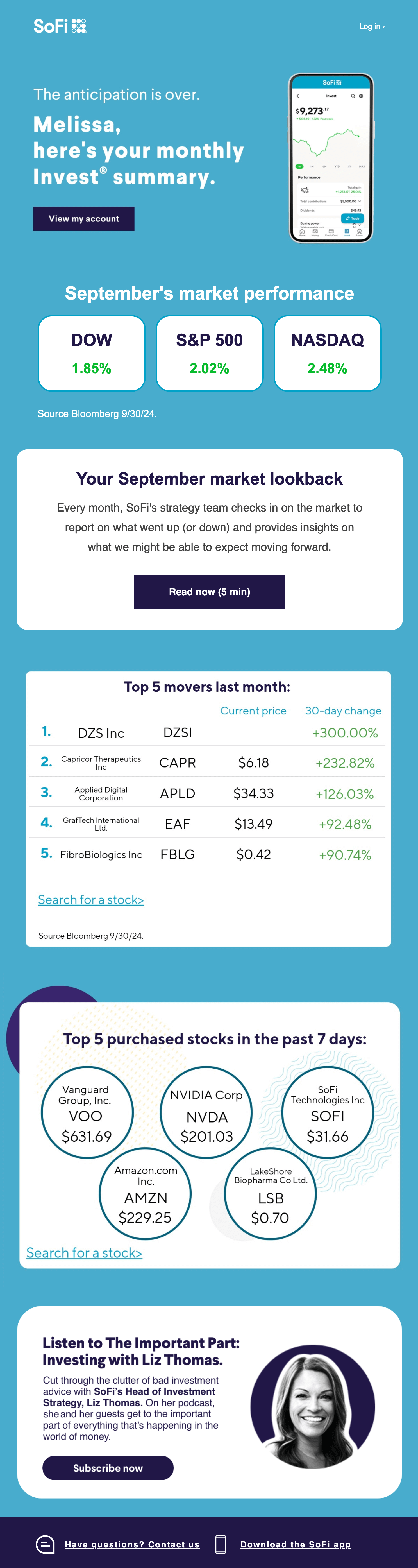 Original Monthly Recap Email